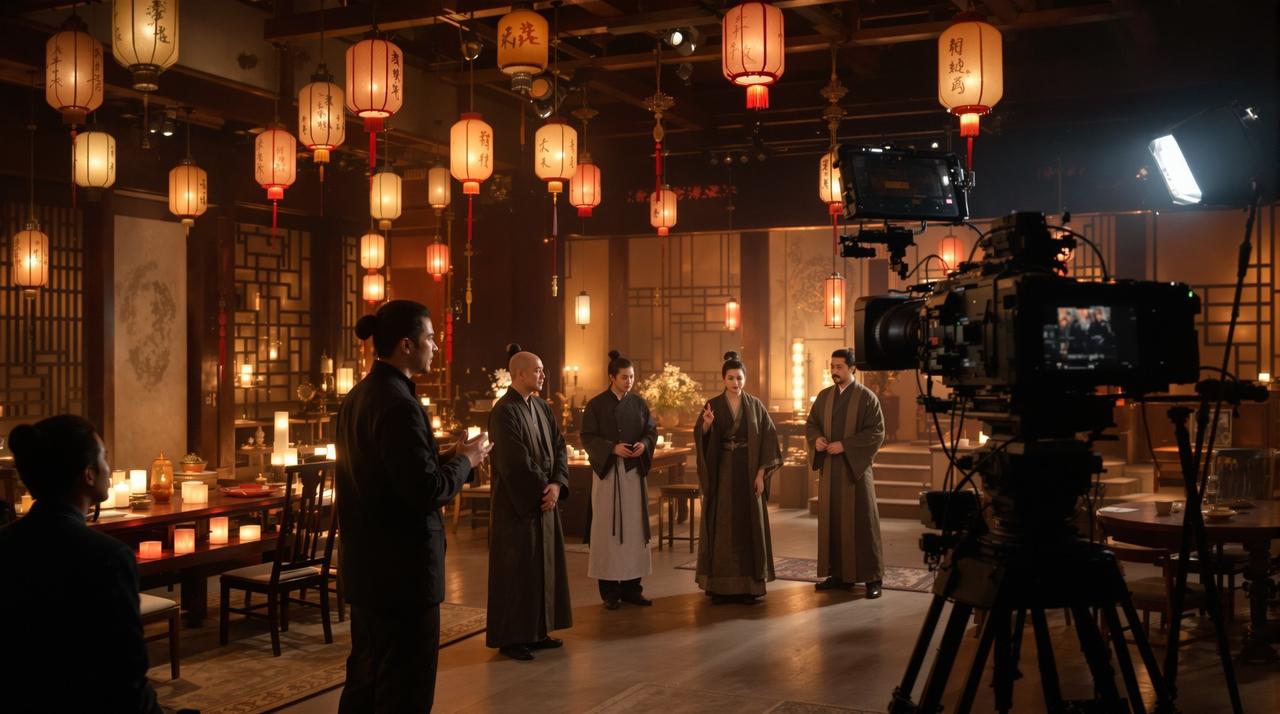 黑料吧 - 某知名导演新片片场路透曝光，超豪华演员阵容首次同框